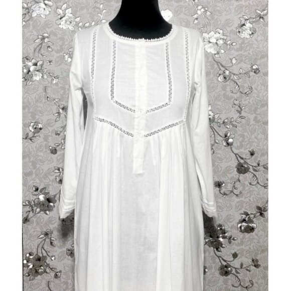 SoieRose Other - SoieRose 100% White Cotton Lace Trim Victorian Nightgown - SR-1025